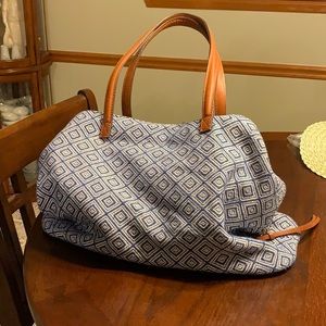 Blue and white large bag